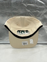 Load image into Gallery viewer, Side angle of the Dallas Stars NHL '47 Brand Natural Script Roscoe Hitch Adjustable Snapback Hat featuring the adjustable snapback design.