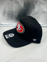 Load image into Gallery viewer, San Francisco 49ers NFL '47 Brand Black Hitch Snapback Adjustable Hat in a stylish black color with adjustable snapback design.