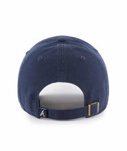 Load image into Gallery viewer, Atlanta Braves Pride hat - Atlanta Braves MLB '47 Brand Navy Rainbow Pride Clean Up Adjustable Hat, detailed view