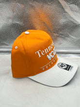 Load image into Gallery viewer, Side view of the Tennessee Volunteers NCAA '47 Throwback Orange TT Hitch Adjustable Snapback Hat highlighting its stylish throwback design and breathable fabric.