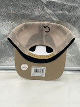 Load image into Gallery viewer, Back view highlighting the adjustable snapback closure of the Tampa Bay Rays MLB '47 Brand Throwback Khaki Hitch Mesh Adjustable Snapback Hat.