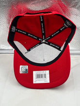 Load image into Gallery viewer, San Francisco 49ers NFL '47 Brand Red Script Hitch Rope Snapback Adjustable Hat paired with casual attire, demonstrating versatility.