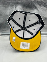 Load image into Gallery viewer, Close-up of the Michigan Wolverines NCAA '47 Brand White TT Hitch Rope Adjustable Snapback Hat showcasing the premium materials and comfort features for fans.