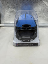 Load image into Gallery viewer, Tennessee Titans NFL Riddell Speed Alternate Blue Mini Helmet displayed on a stand, emphasizing its collectible value among Tennessee Titans Mini Helmet enthusiasts.