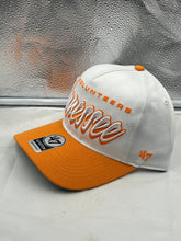 Load image into Gallery viewer, Tennessee Volunteers NCAA '47 Throwback White Hitch Snapback Adjustable Hat front view, showcasing the iconic logo.