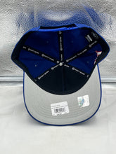 Load image into Gallery viewer, Back view of the New York Giants NFL '47 Brand Blue Reversed Script Hitch Snapback Adjustable Hat displaying its structured design and adjustable fit.