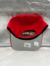 Load image into Gallery viewer, Close-up view of the San Francisco 49ers NFL '47 Red Reversed Script Hitch Snapback Adjustable Hat highlighting the reversed script design and adjustable snapback feature.
