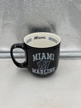 Load image into Gallery viewer, Miami Marlins Mug Logo Brands MLB Black 15oz coffee mug cup