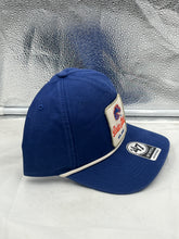 Load image into Gallery viewer, Top view of the Boise State Broncos NCAA '47 Brand Blue Rope Hitch Adjustable Hat, illustrating its unique construction and vibrant blue color, a great choice for any Boise State Broncos hat lover.
