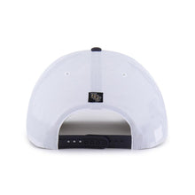 Load image into Gallery viewer, Back view of the UCF Knights NCAA '47 Brand White TT Script Hitch Rope Adjustable Snapback Hat, highlighting the adjustable snapback feature, a must-have accessory for UCF Knights hat enthusiasts.