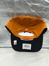 Load image into Gallery viewer, Close-up of the Texas Longhorns logo on the NCAA '47 Brand Orange Hitch Rope Adjustable Snapback Hat, highlighting school spirit and team allegiance.