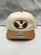 Load image into Gallery viewer, BYU Cougars NCAA '47 Brand Natural Two Tone Hitch Adjustable Snapback Hat front view showcasing the stylish two-tone design.