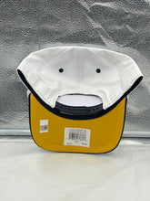 Load image into Gallery viewer, Back view of the Michigan Wolverines NCAA '47 Brand White TT Hitch Rope Adjustable Snapback Hat displaying adjustable snapback closure for a perfect fit.