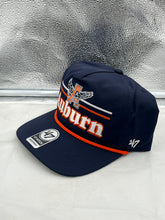 Load image into Gallery viewer, Side view of Auburn Tigers NCAA '47 Brand Throwback Blue Rope Hitch Adjustable Snapback Hat highlighting adjustable fit for comfort.
