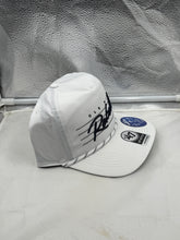 Load image into Gallery viewer, Lifestyle image featuring the Ole Miss Rebels NCAA '47 Brand White Hitch Script Rope Adjustable Snapback Hat, ideal for casual outings and game days.