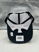Load image into Gallery viewer, Close-up view of the Utah Utes NCAA '47 Brand Throwback Black Trucker Mesh Adjustable Snapback Hat highlighting the breathable mesh back and adjustable strap.