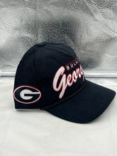 Load image into Gallery viewer, Georgia Bulldogs NCAA '47 Corduroy Black Hitch Script Adjustable Snapback Hat showcasing the prominent script logo and stylish design.