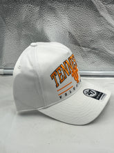 Load image into Gallery viewer, Tennessee Volunteers NCAA '47 Throwback White Hitch Snapback Adjustable Hat worn by a fan outdoors, demonstrating its adjustable fit and casual style.