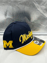Load image into Gallery viewer, Michigan Wolverines NCAA '47 Brand Navy Two Tone MVP DV Adjustable Snapback Hat - Casey's Sports Store