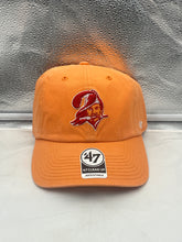 Load image into Gallery viewer, Tampa Bay Buccaneers NFL '47 Brand Throwback Orange Clean Up Adjustable Hat showcasing retro design and vibrant orange color, perfect for game day and casual outings.