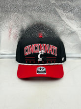 Load image into Gallery viewer, Cincinnati Bearcats NCAA '47 Black Two Tone Hitch Rope Adjustable Snapback Hat showcasing the iconic team logo.
