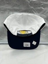 Load image into Gallery viewer, Indiana Pacers NBA '47 Brand White Two Tone Hitch Adjustable Snapback Hat displayed on a mannequin, emphasizing its stylish fit for fans.