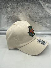 Load image into Gallery viewer, Back view of the Florida Gators NCAA '47 Brand Throwback Natural CleanUp Adjustable Strapback Hat emphasizing the adjustable strap for a perfect fit.