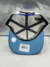 Load image into Gallery viewer, Close-up view of the Kansas City Royals MLB '47 Brand White TT Script Hitch Adjustable Snapback Hat, emphasizing the adjustable strap and high-quality material used for durability.