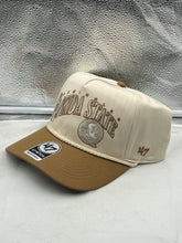 Load image into Gallery viewer, Close-up view of the Florida State Seminoles FSU NCAA '47 Natural Script Hitch Rope Snapback Hat displaying the logo and high-quality materials.