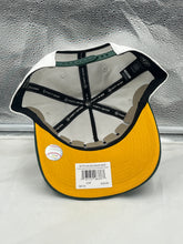 Load image into Gallery viewer, Oakland Athletics MLB '47 Brand White TT Script Hitch Adjustable Snapback Hat side view emphasizing the adjustable snapback feature.