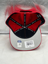 Load image into Gallery viewer, Close-up of the Georgia Bulldogs NCAA '47 Red Reversed Hitch Script Adjustable Snapback Hat with adjustable strap, showcasing its comfortable fit and vibrant red color.