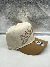 Load image into Gallery viewer, Side angle of the Florida State Seminoles FSU NCAA '47 Natural Script Hitch Rope Snapback Hat, highlighting the adjustable snapback design for a comfortable fit.