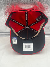 Load image into Gallery viewer, Close-up of the bold red color and comfortable fabric of the Wisconsin Badgers NCAA '47 Brand Red Rope Script Hitch Adjustable Hat.