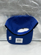 Load image into Gallery viewer, Close-up view of the Duke Blue Devils NCAA '47 Brand Blue Script Hitch Rope Adjustable Snapback Hat, highlighting the trendy rope detail and adjustable snapback design.