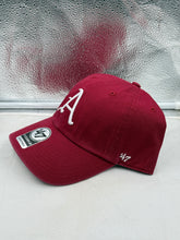 Load image into Gallery viewer, Arkansas Razorbacks NCAA '47 Brand Throwback Red Clean Up Adjustable Hat