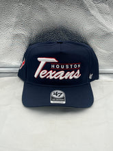 Load image into Gallery viewer, Houston Texans NFL '47 Brand Navy Script Hitch Snapback Adjustable Hat showcasing stylish design and bold team logo.