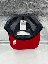 Load image into Gallery viewer, Stylish Gonzaga Bulldogs NCAA '47 Brand Navy Blue Trucker Mesh Adjustable Hat worn casually, demonstrating comfort and team spirit for any occasion.