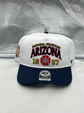 Load image into Gallery viewer, Arizona Wildcats NCAA '47 Brand Champs White Hitch Adjustable Snapback Hat featuring a bold logo for fans supporting their team.