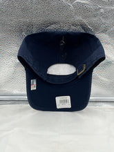 Load image into Gallery viewer, Syracuse Orange NCAA '47 Brand Throwback Navy Clean Up Adjustable Strapback Hat displayed with a vibrant team logo and adjustable strap, highlighting its durable construction and stylish design.