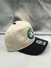 Load image into Gallery viewer, Boston Celtics NBA '47 Brand Natural Two Tone Hitch Adjustable Snapback Hat showcasing the iconic team logo in vivid color and a stylish two-tone design.
