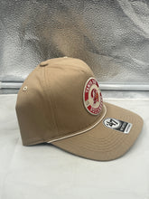 Load image into Gallery viewer, Tampa Bay Buccaneers NFL '47 Brand Throwback Khaki Hitch Snapback Adjustable Hat displayed on a neutral background showcasing its classic retro design and adjustable snapback closure.