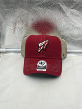 Load image into Gallery viewer, Florida State Seminoles FSU NCAA '47 Brand Red Mesh Clean Up Adjustable Hat showcasing vibrant red color and breathable mesh back for comfort and style, perfect for fans supporting Florida State.