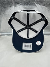 Load image into Gallery viewer, Lifestyle image of a person wearing the Boston Red Sox MLB '47 Brand White Script Rope Hitch Adjustable Snapback Hat at a baseball game.