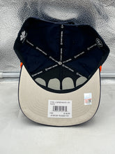 Load image into Gallery viewer, Model wearing the Auburn Tigers NCAA '47 Brand Throwback Blue Rope Hitch Adjustable Snapback Hat, perfect accessory for game day.