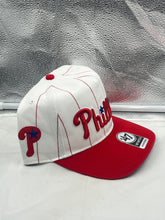 Load image into Gallery viewer, Philadelphia Phillies MLB '47 Brand White Script Hitch Adjustable Snapback Hat showing stylish design and premium materials.