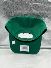 Load image into Gallery viewer, Side profile of the Boston Celtics Kelly Green Hitch Adjustable Snapback Hat by '47, perfect for game day.