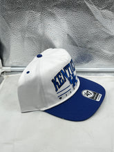 Load image into Gallery viewer, Back view of the Kentucky Wildcats NCAA '47 Brand White TT Hitch Rope Adjustable Snapback Hat featuring the adjustable snapback closure, ensuring a perfect fit and comfort for loyal Kentucky Wildcats hat fans.