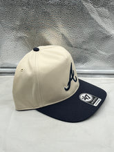 Load image into Gallery viewer, Casual styling with the Atlanta Braves MLB '47 Brand Natural TT Hitch Adjustable Snapback Hat, great for pairing with any outfit or Braves jersey.