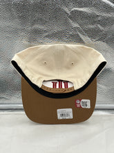 Load image into Gallery viewer, Back view of Indiana Hoosiers NCAA '47 Brand Natural Two Tone Hitch Adjustable Snapback Hat demonstrating adjustable snapback closure.