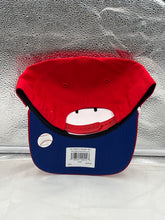 Load image into Gallery viewer, Philadelphia Phillies MLB '47 Brand Red Script Hitch Adjustable Snapback Hat showcasing the vibrant red color and classic script logo on a white background.